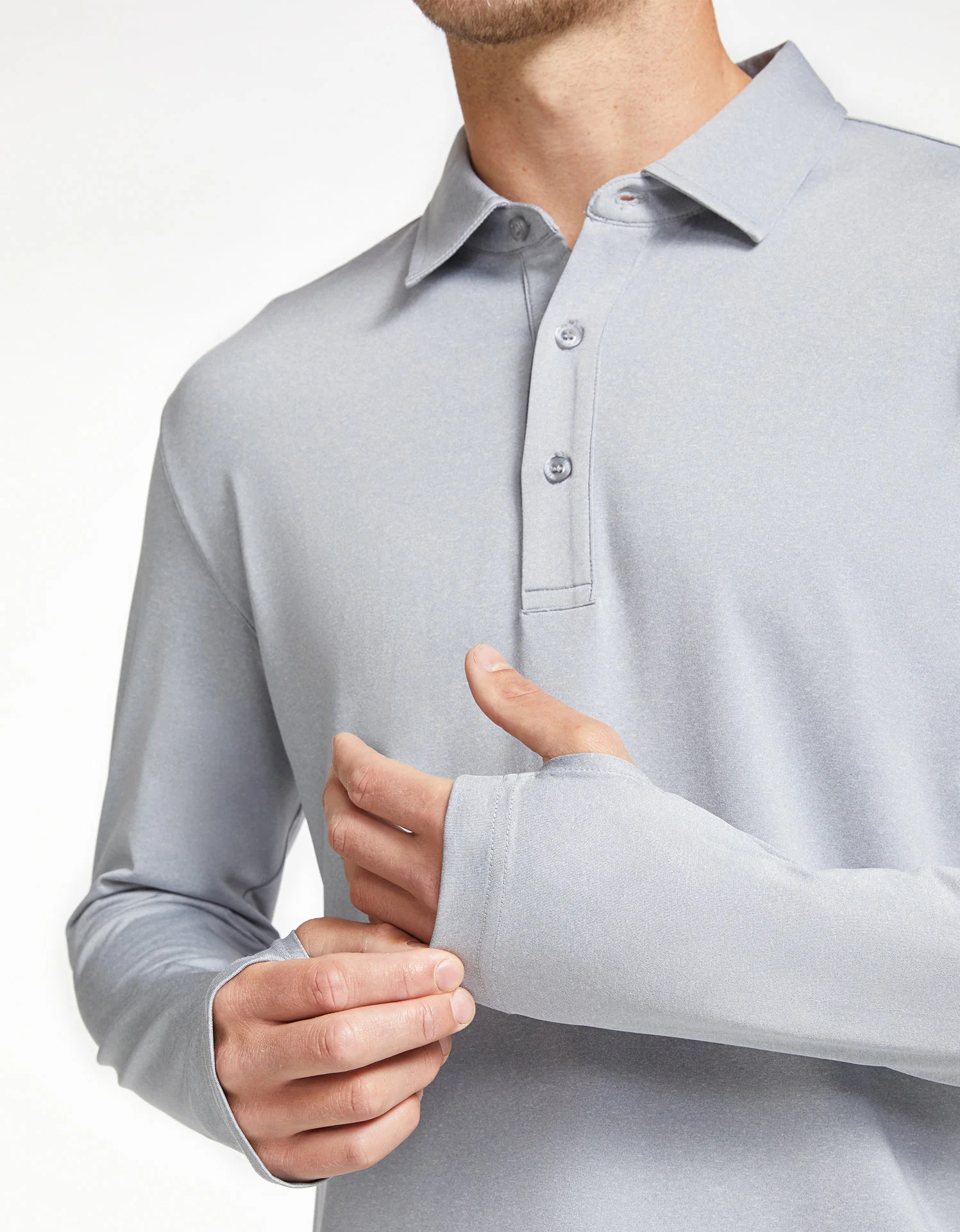 Long Sleeve Polo Shirt UPF 50+ - Image 3