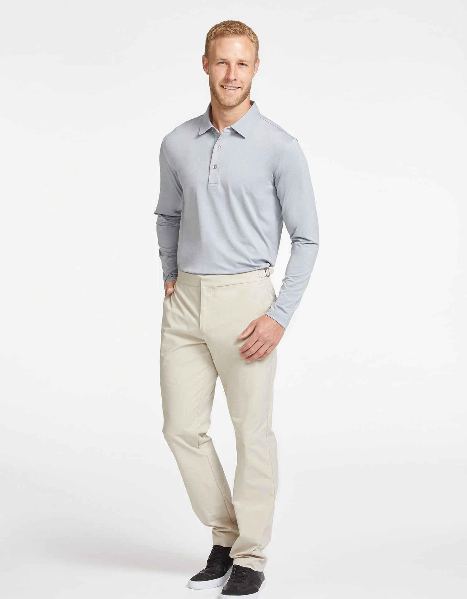 Long Sleeve Polo Shirt UPF 50+ - Image 4