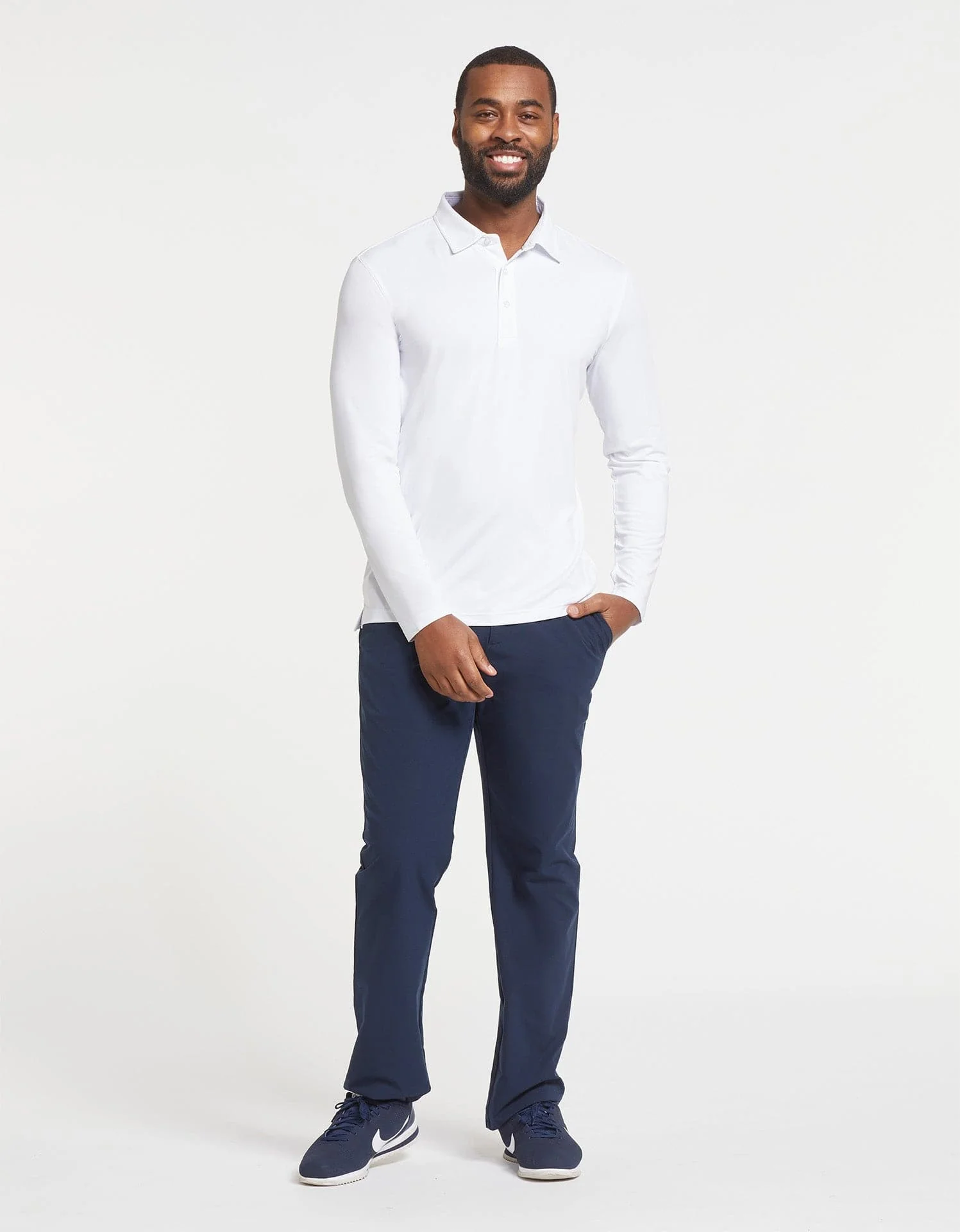 Long Sleeve Polo Shirt UPF 50+ - Image 7