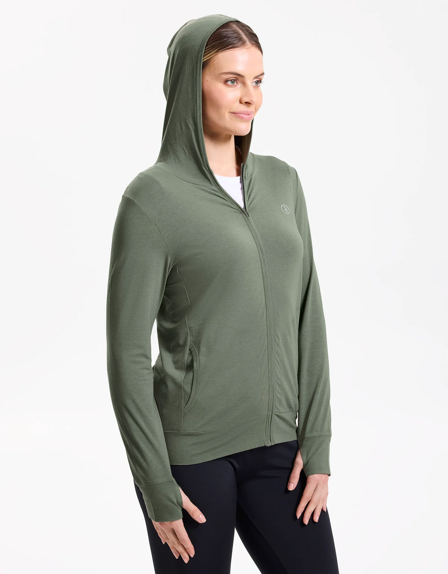Luxe Hooded Full Zip Top UPF 50+ - Image 44