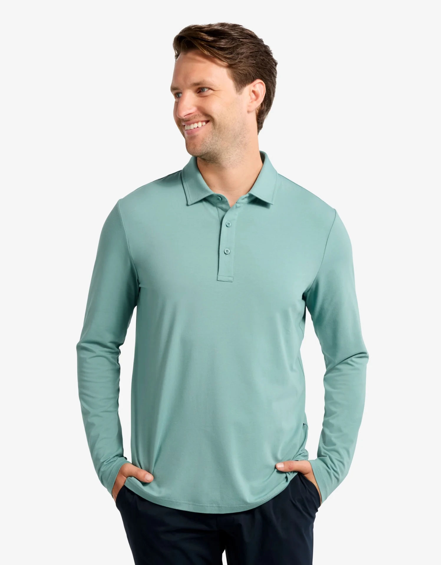 Long Sleeve Polo Shirt UPF 50+ - Image 11