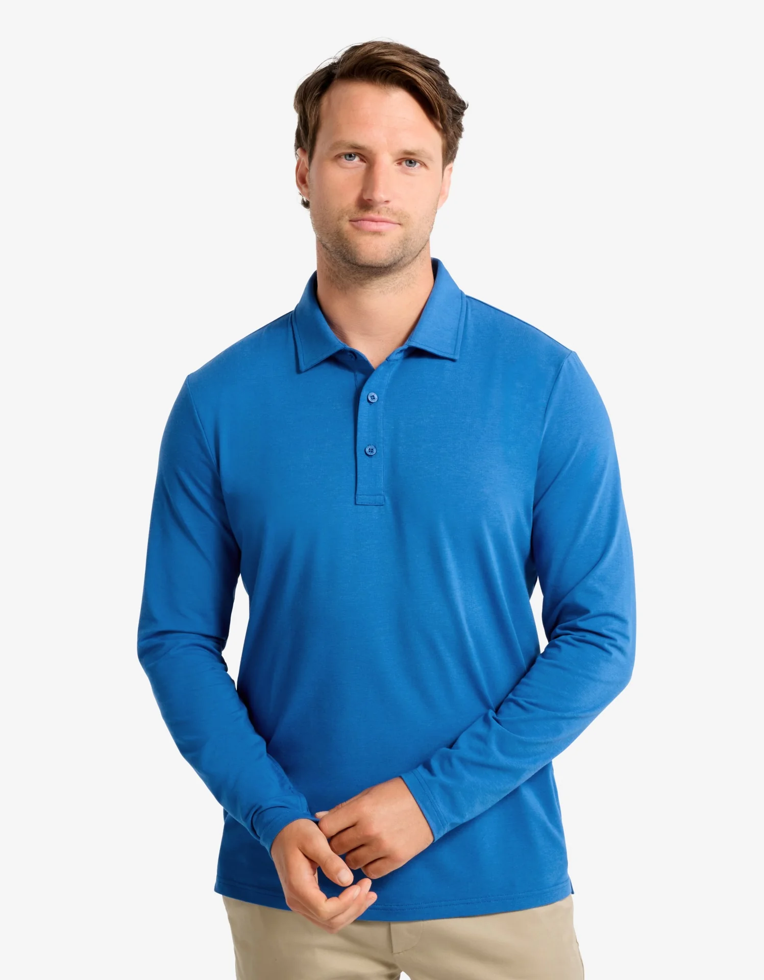 Long Sleeve Polo Shirt UPF 50+ - Image 13