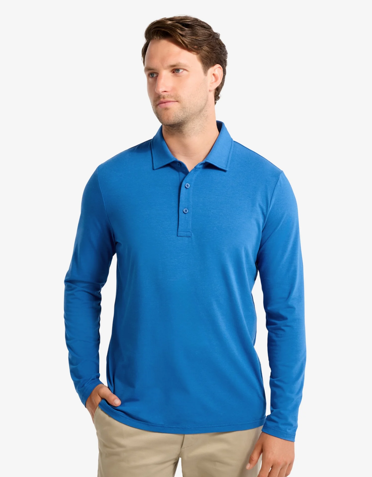 Long Sleeve Polo Shirt UPF 50+ - Image 17