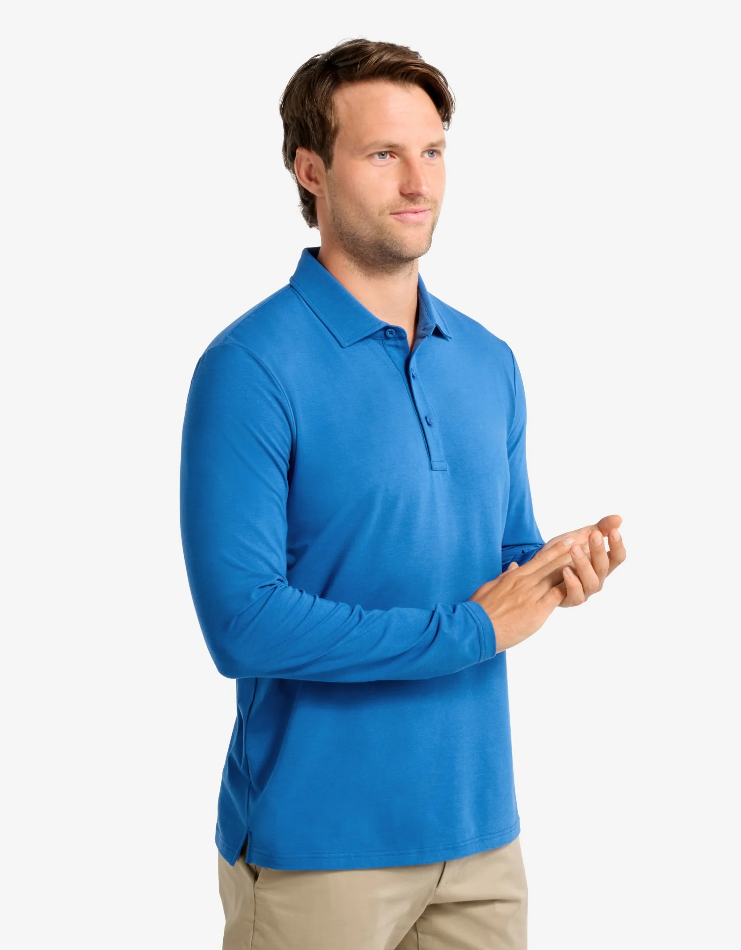 Long Sleeve Polo Shirt UPF 50+ - Image 18