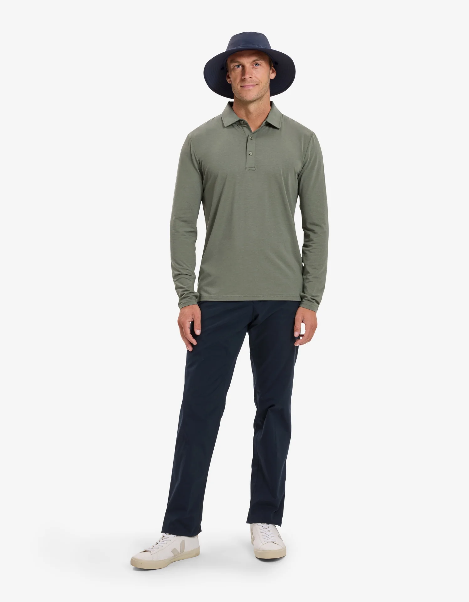 Long Sleeve Polo Shirt UPF 50+ - Image 21