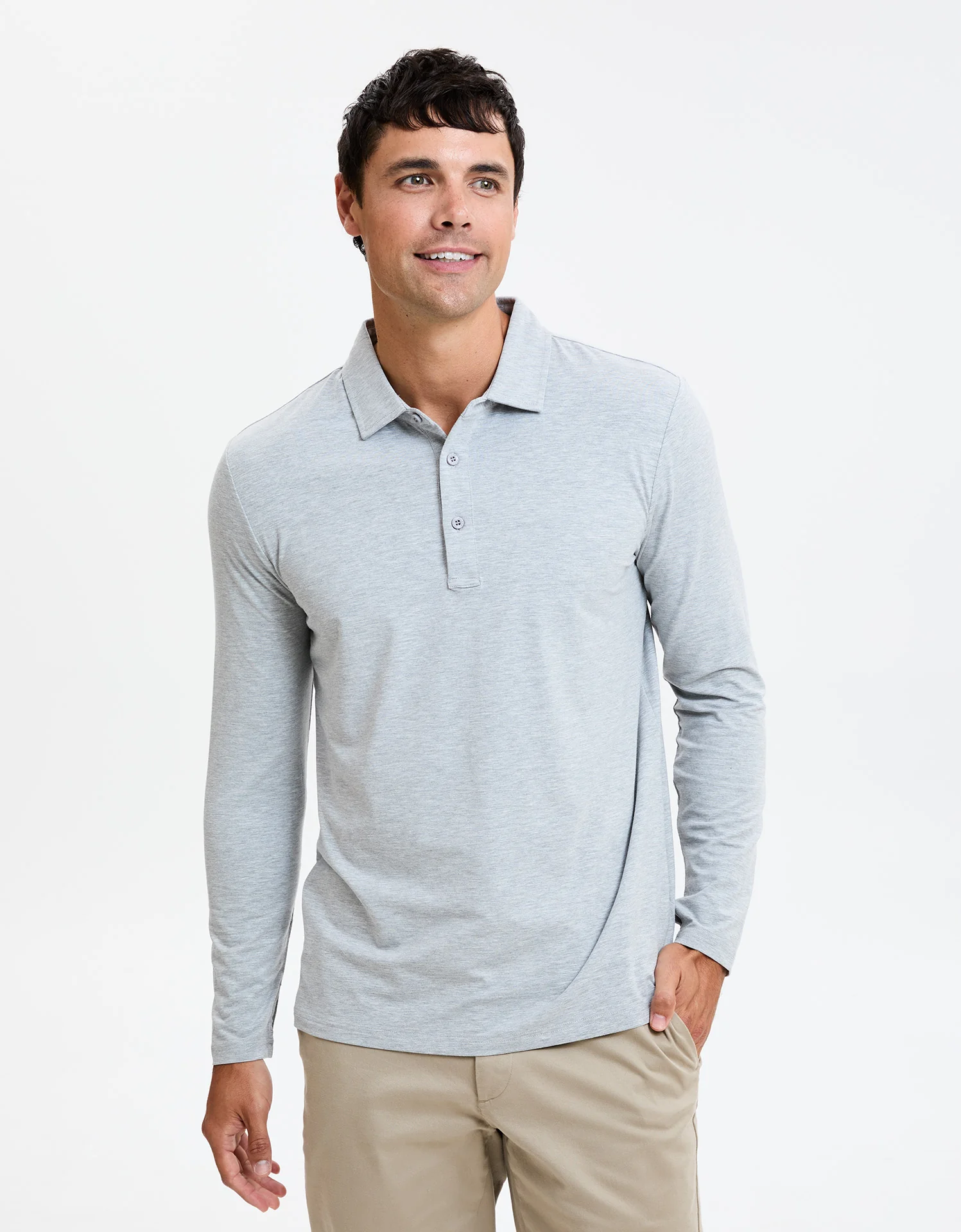 Long Sleeve Polo Shirt UPF 50+ - Image 30