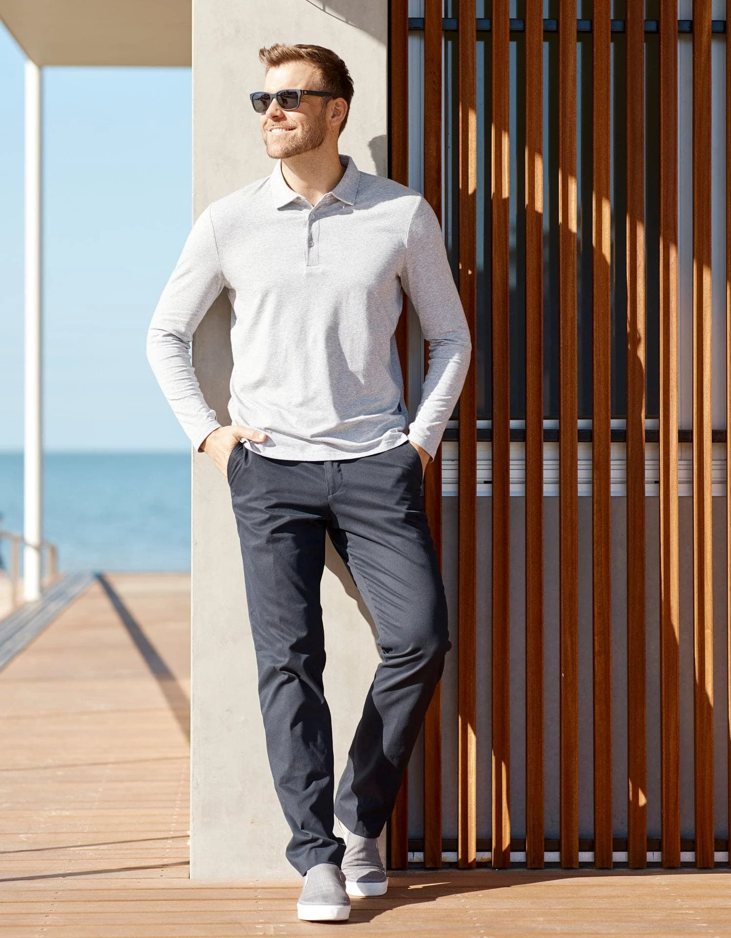 Long Sleeve Polo Shirt UPF 50+ - Image 31