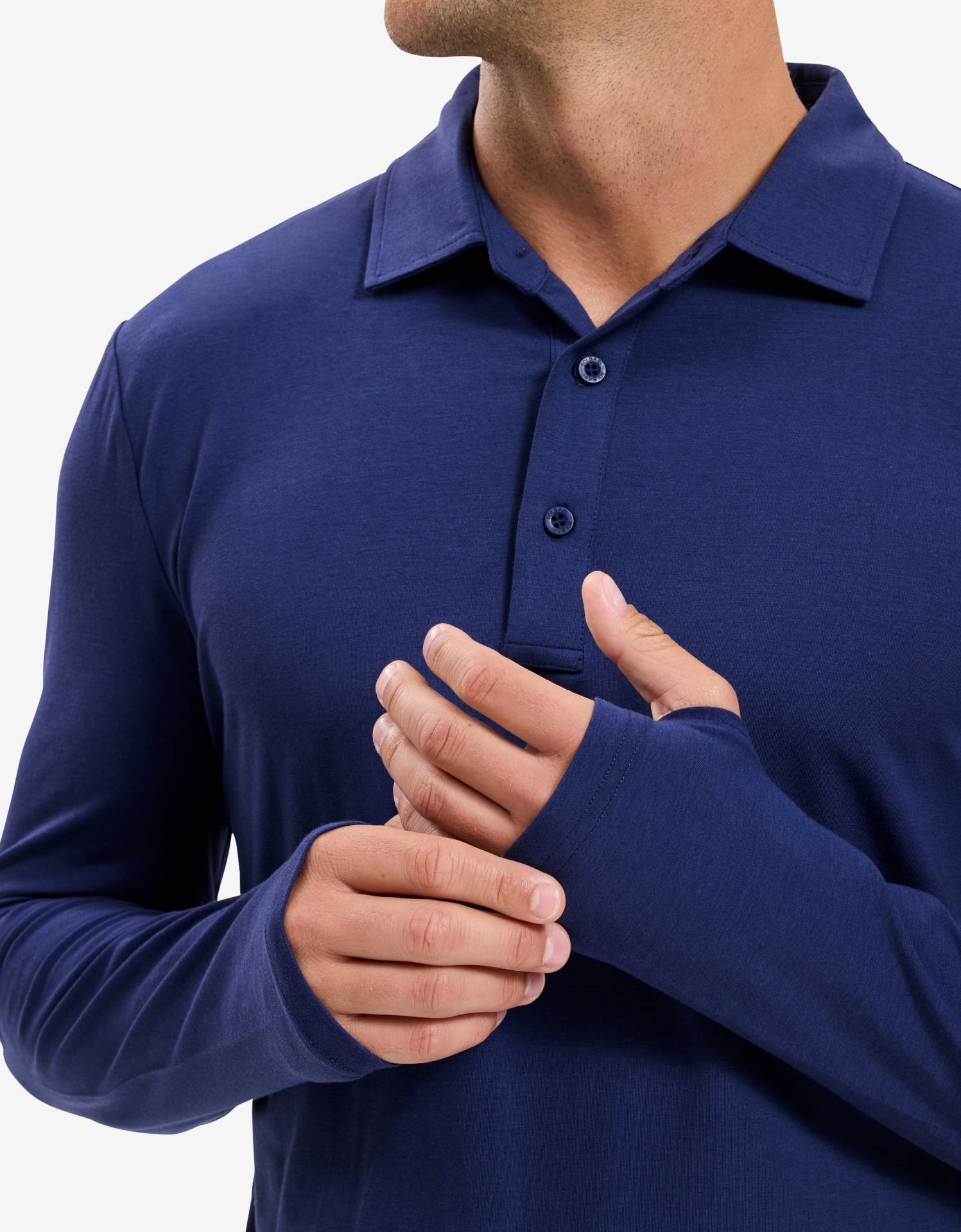 Long Sleeve Polo Shirt UPF 50+ - Image 4