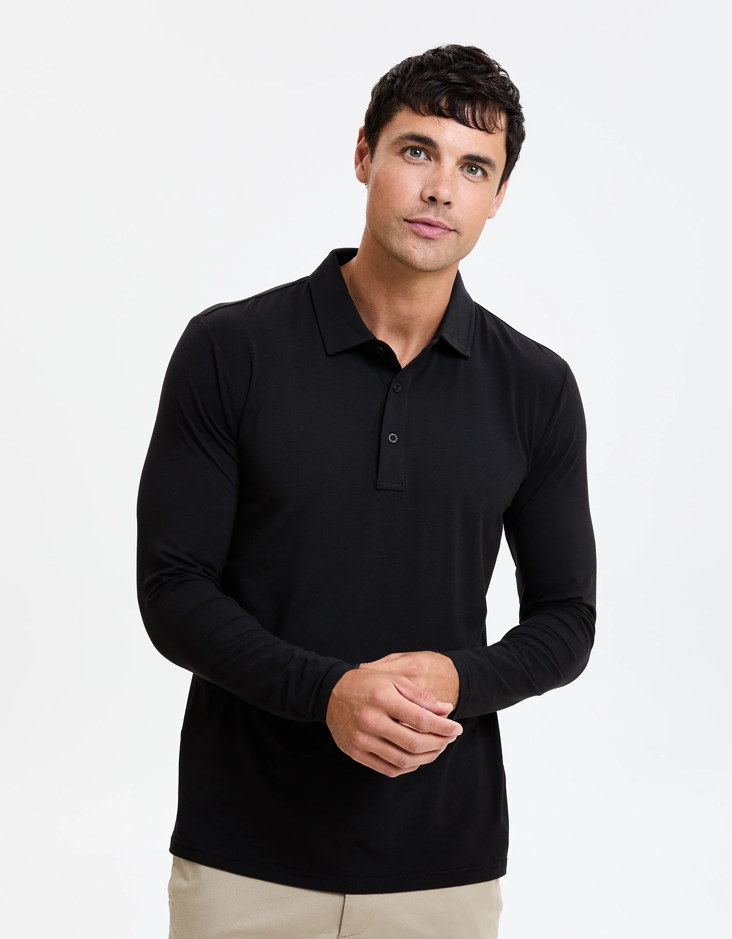 Long Sleeve Polo Shirt UPF 50+ - Image 42