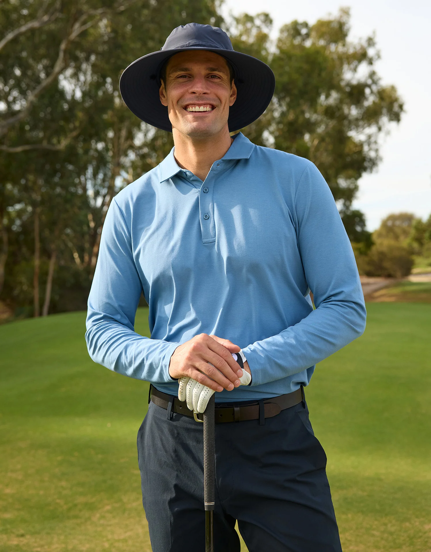 Long Sleeve Polo Shirt UPF 50+ - Image 48