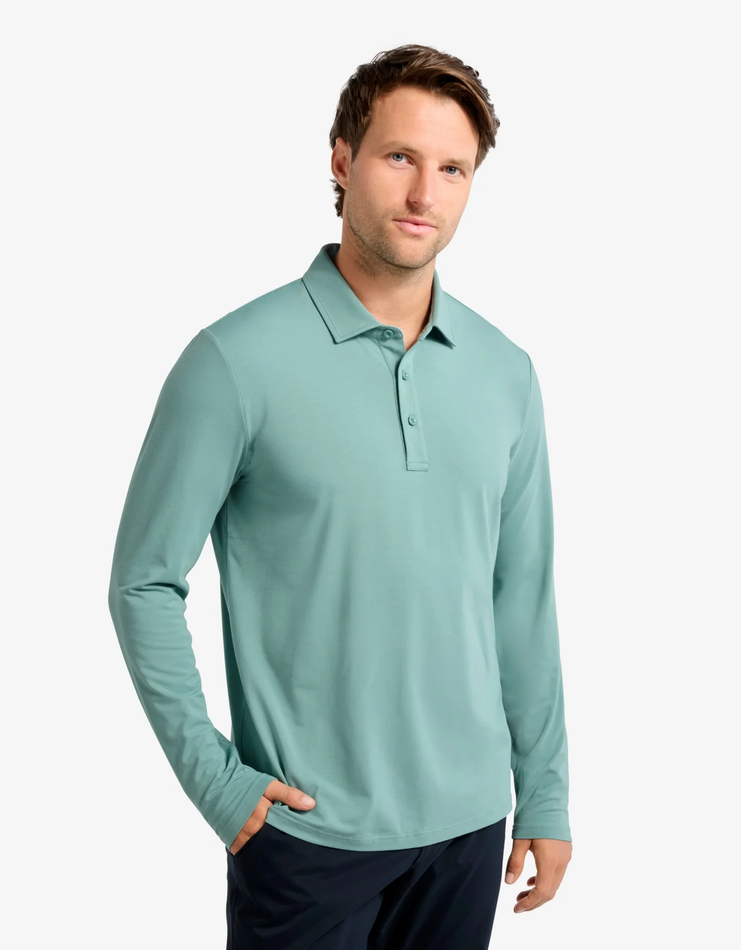 Long Sleeve Polo Shirt UPF 50+ - Image 7