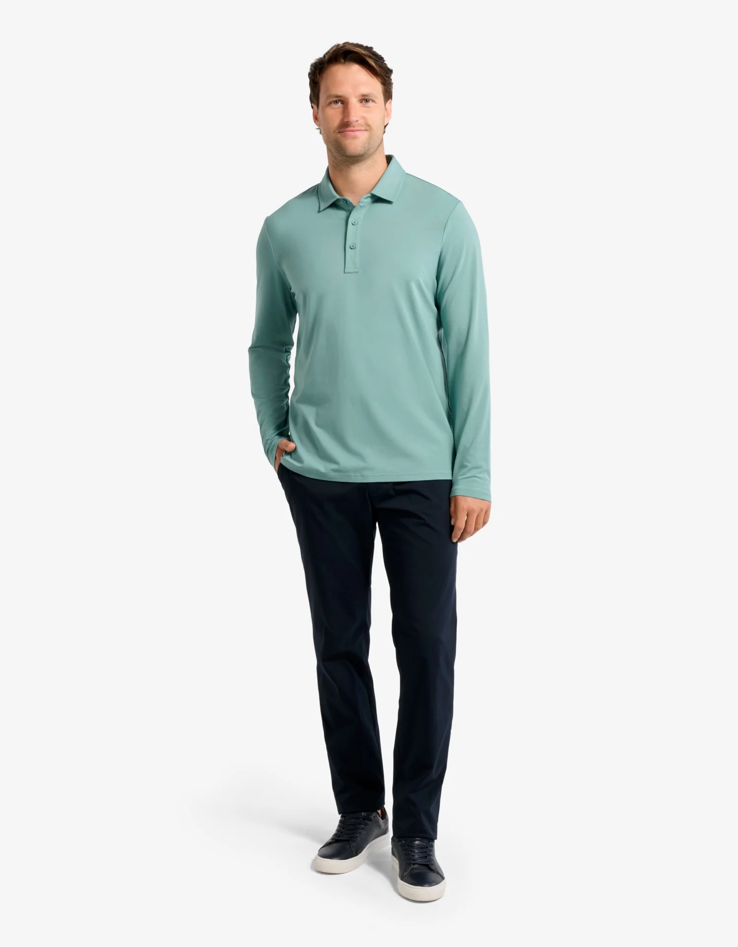 Long Sleeve Polo Shirt UPF 50+ - Image 8