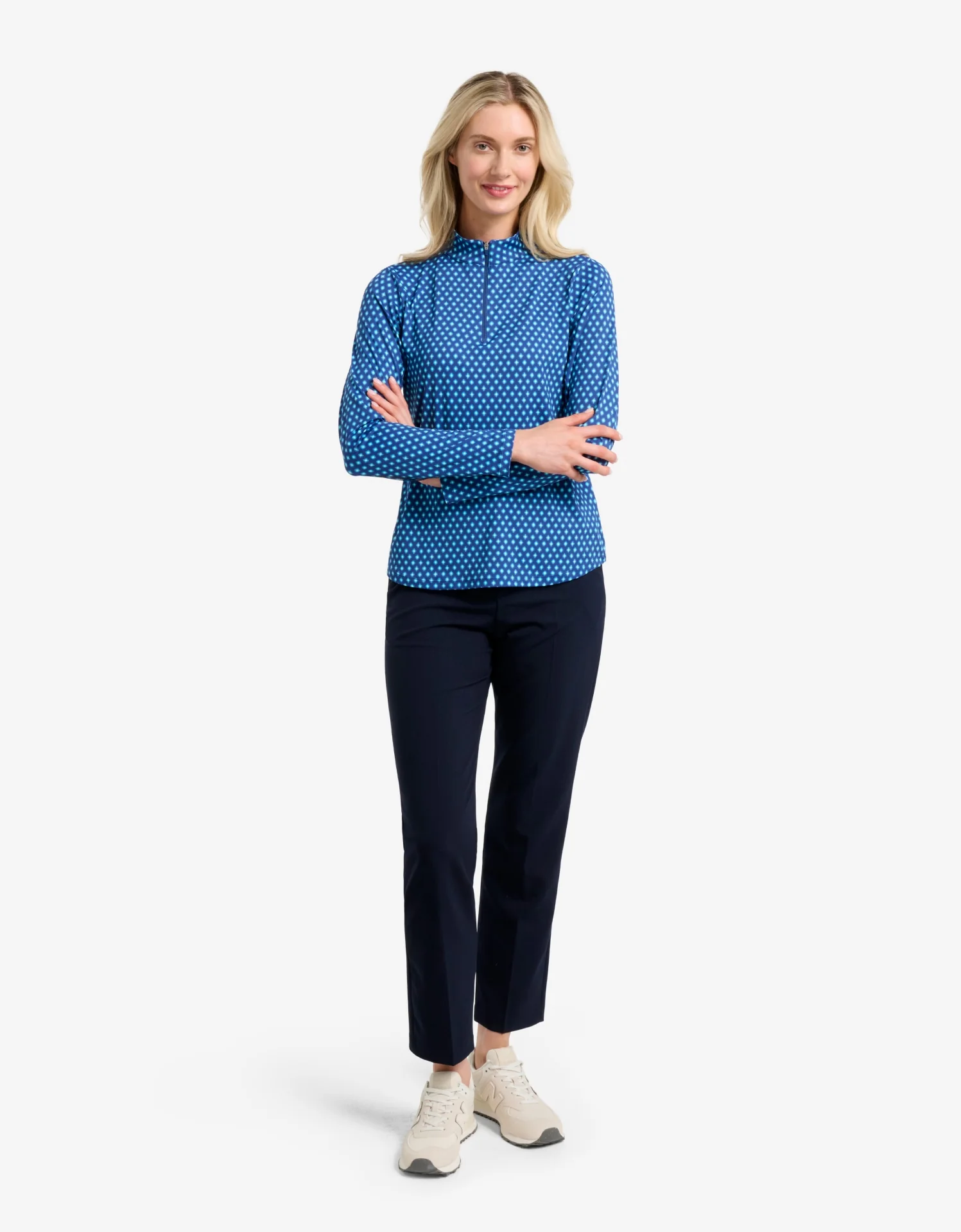 Long Sleeve Printed Quarter Zip Top UPF 50+ - Image 3